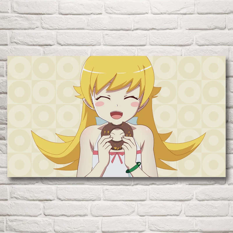Девушки Oshino Shinobu Monogatari серии ИСКУССТВО ШЕЛК аниме плакаты и печать украшение дома