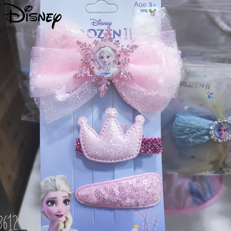 

Disney Frozen Children's Headdress Cartoon Cute Net Yarn Hairpin Headdress Set Hair Rope Braid