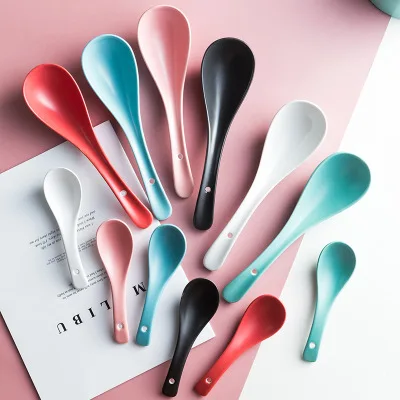 

22.5*6.2 Creative Household Ceramics Kitchen Restaurant Special Soup Spoon Household Kitchen Supplies Cooking Serving Spoon