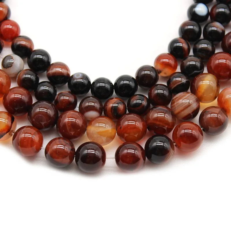 

Natural Stone Dream Color Stripes Agates Beads For Jewelry Making DIY Necklace Bracelet 4/6/8/10/12 mm Strand 15'' Wholesale