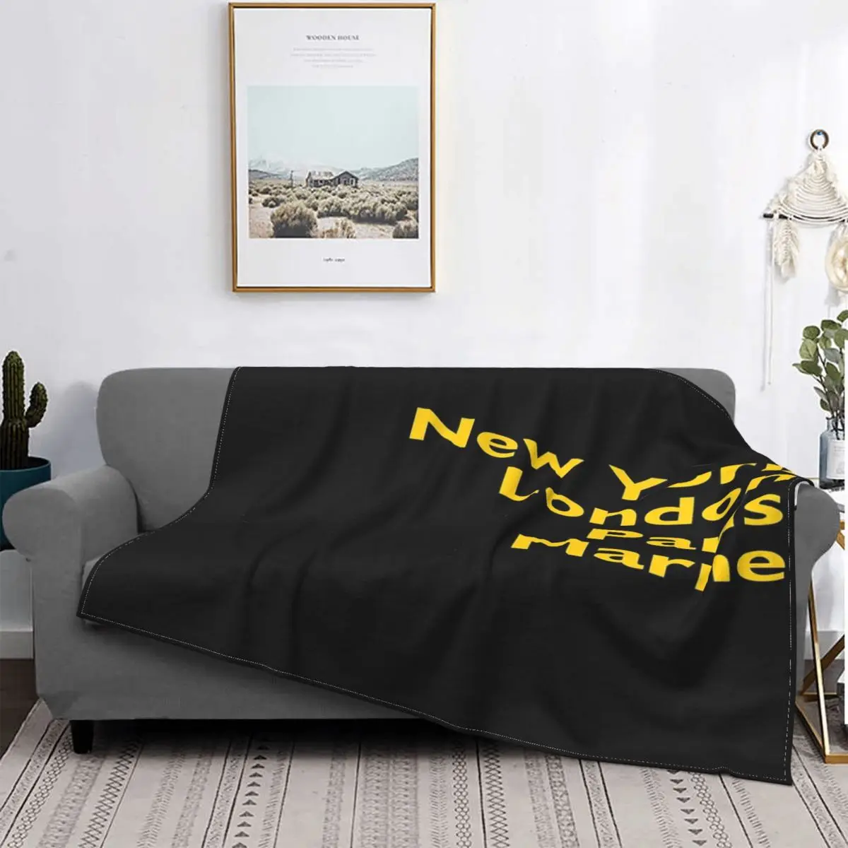 

Manta de Marne de Nueva York, Londres, París, colcha de cama a cuadros, manta de felpa con capucha de Anime, ropa de cama de alg