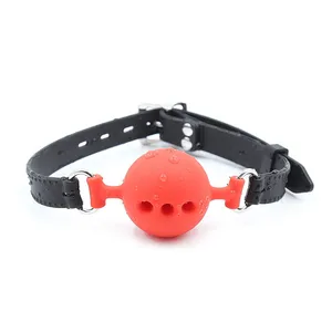 BDSM Mouth Bite Silicone Ball Gag Breathable 45mm 50mm Oral Stopper Adult Games Sex Toy for Women