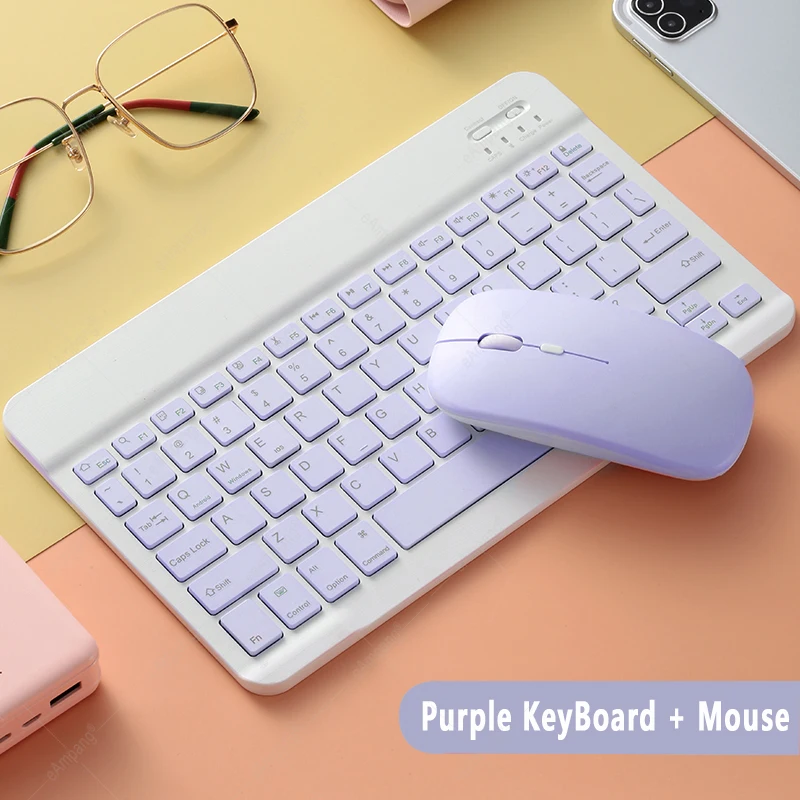 

Cute Russian Arabic Hebrew Korean Spanish Keyboard Mouse For Samsung iPad 10.2 7 7th 8 8th Air 2 3 4 4th Pro 11 2020 IOS Android