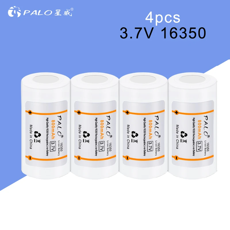 Литий ионный аккумулятор PALO 16340/16350 3 7 в литий ионные аккумуляторные батареи