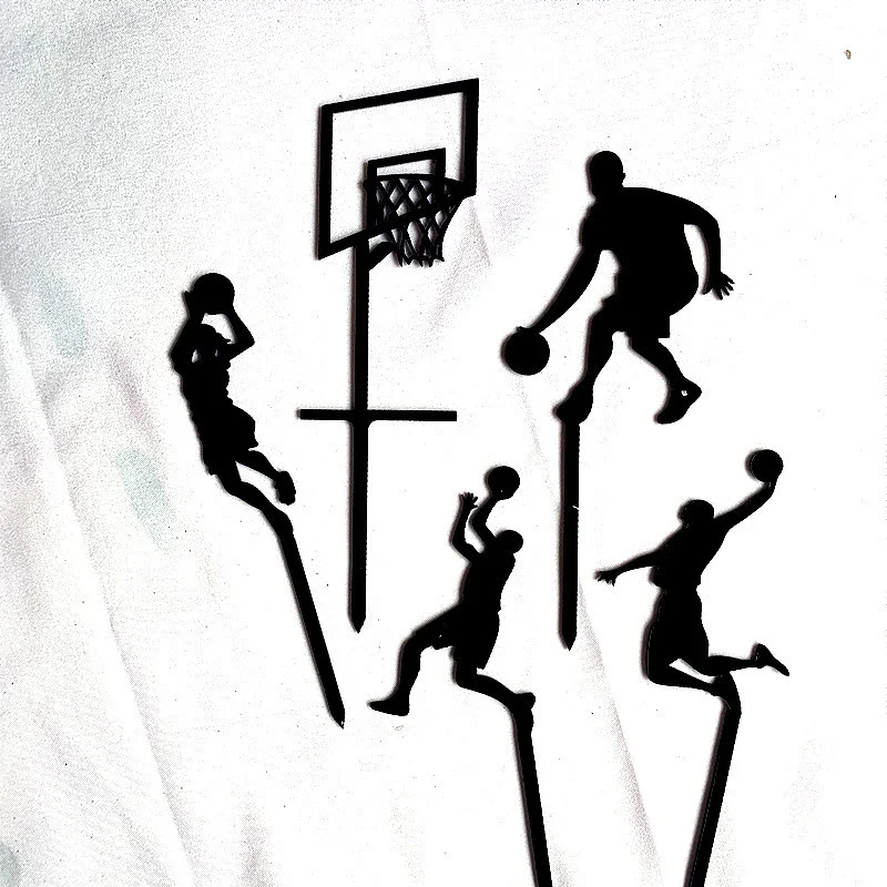 Тематический баскетбольный телефон акриловый Топпер для кексов Slam Dunk детей