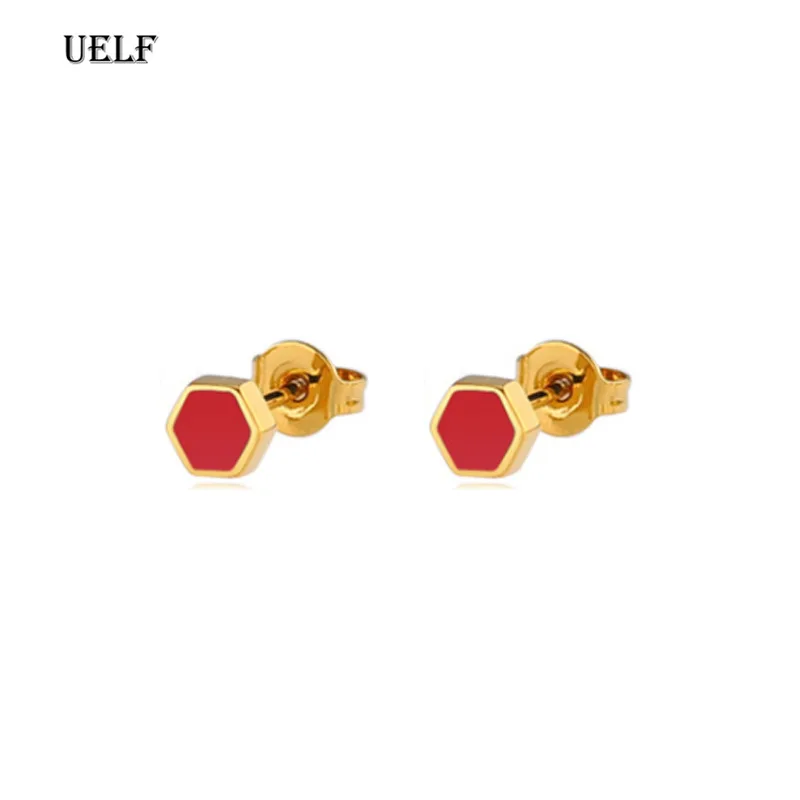 Uelf Модная бижутерия богемные женские Геометрические маленькие шестигранные