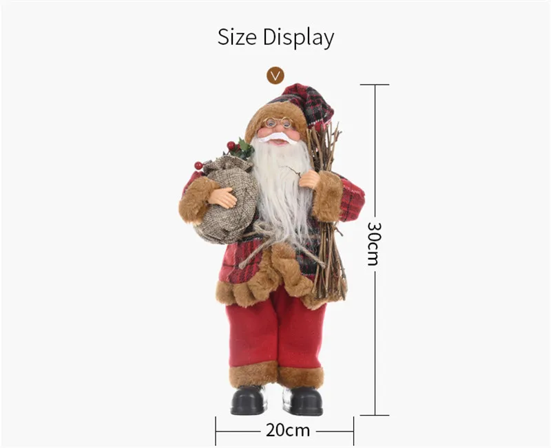 

2020 Navidad Santa Claus Doll Natal Decorations For Home Christmas Tree Ornament Natal Kids Gift Merry Christmas Decor
