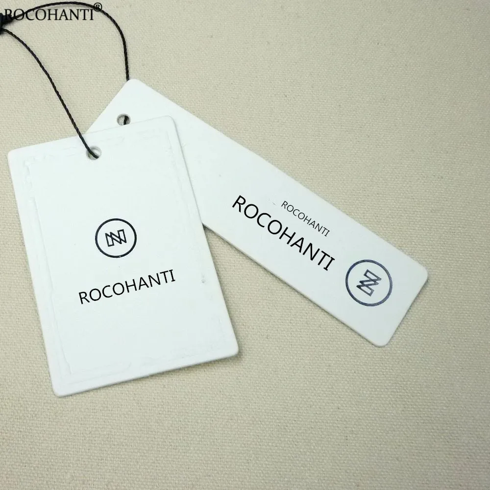 1000 наборов бумажных этикеток на заказ бирка для одежды 700 граммов толстая белая