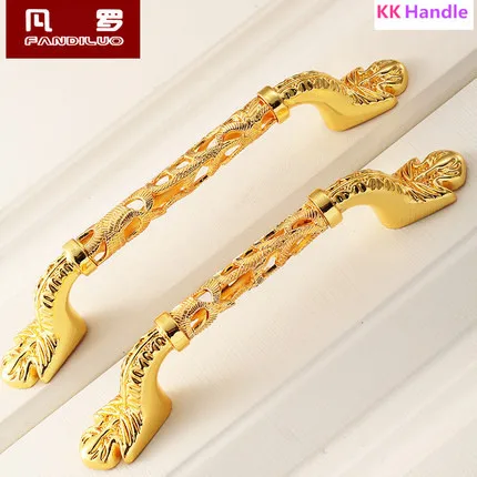 1 шт. ручка Европейский шкаф Золотой выдалбливают архаизмы для мебели ящика perilla