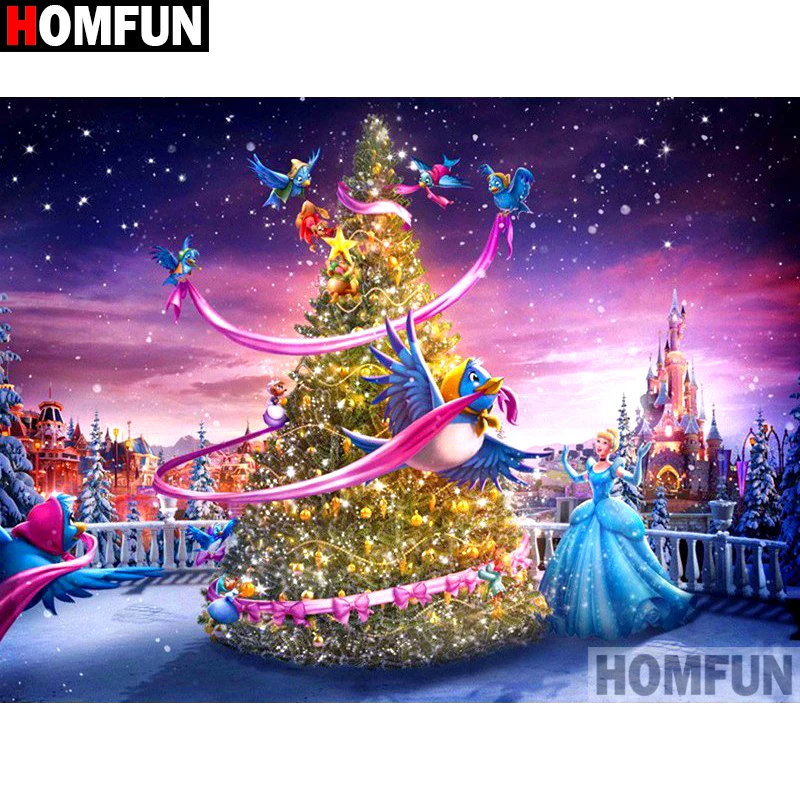 Алмазная вышивка HOMFUN A27347 картина из страз 5D сделай сам крестиком Птица на