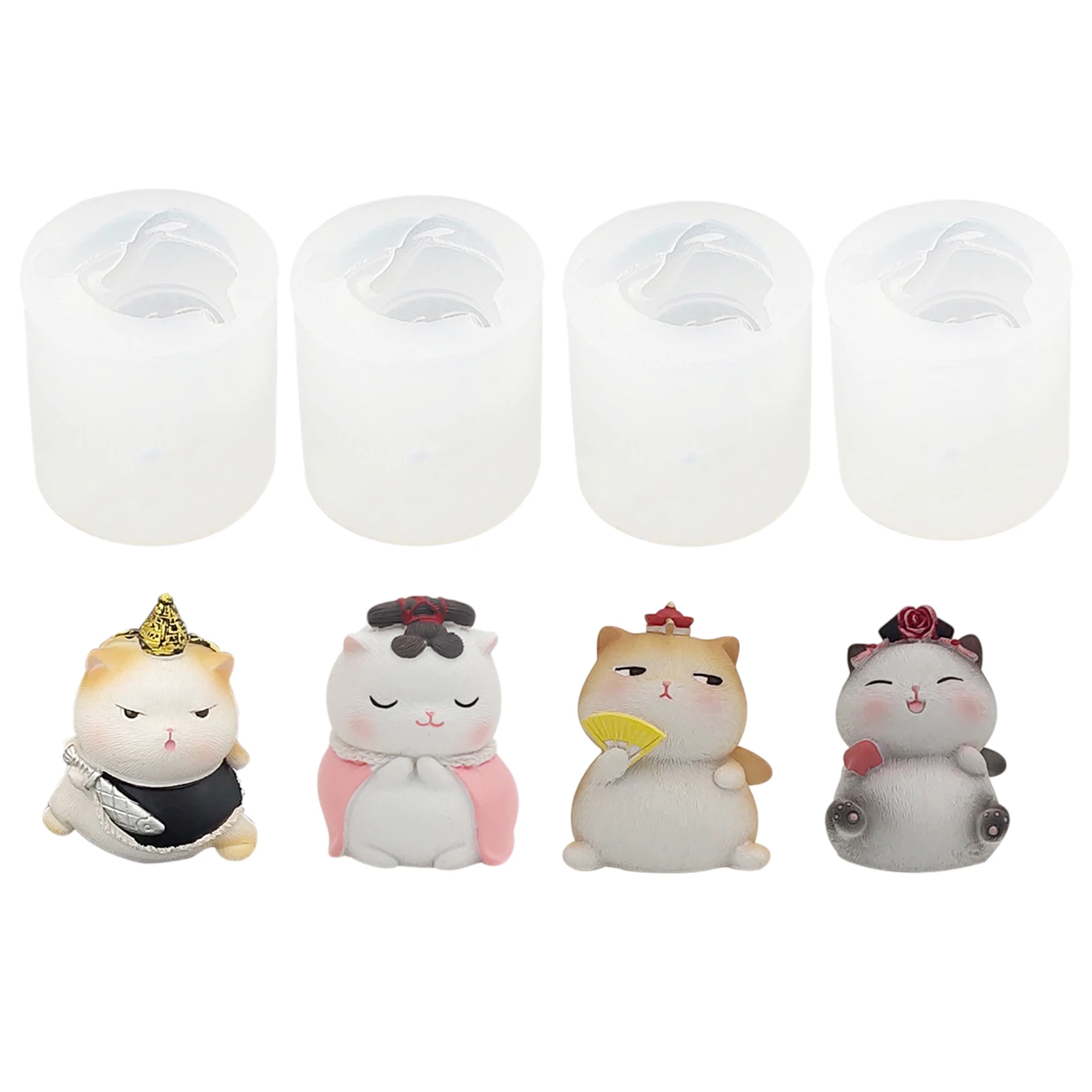 

3D Cat Chocolate Silicone Mold Clay Resin Mold for Craft Casting food grade silicone