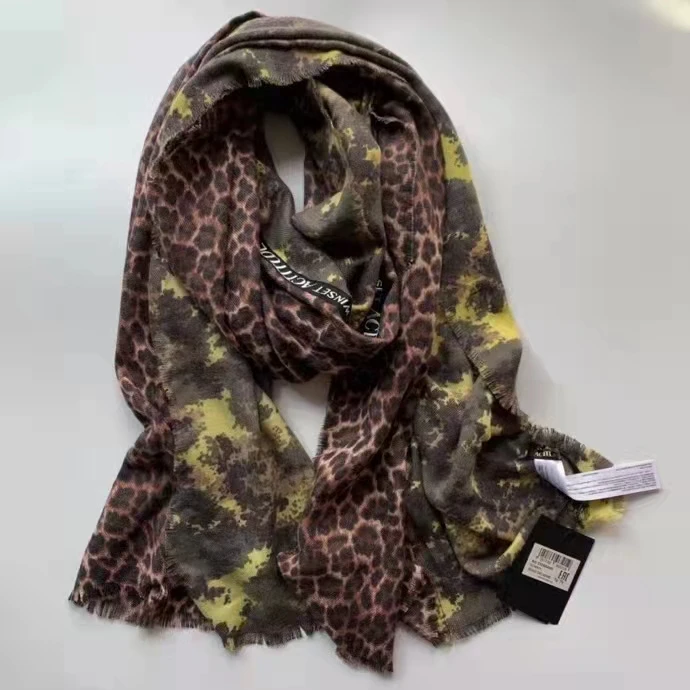 

Autumn and winter new camouflage leopard print stitching scarf 214#