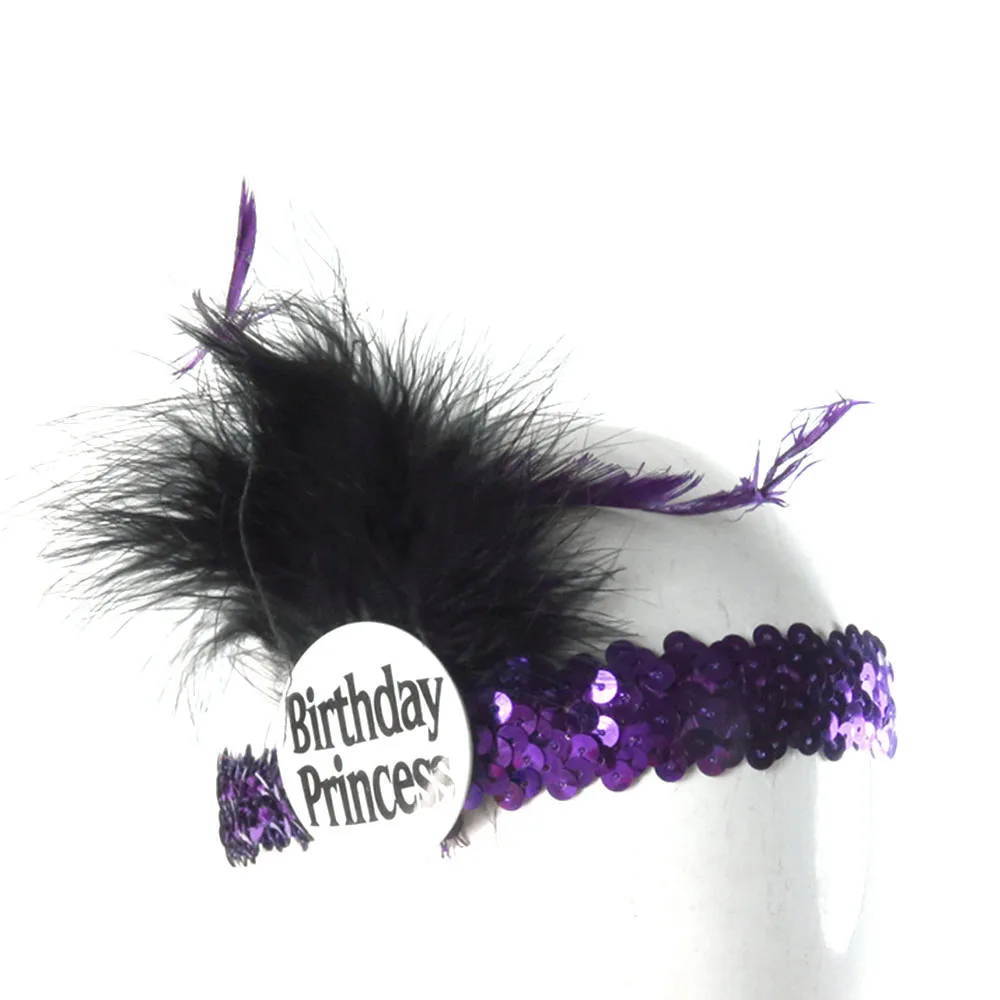 

3pcs 2021 Birthday Party Elastic headband new fashion purple design bride to be bridesmaid hen bachelorette evety party supplies