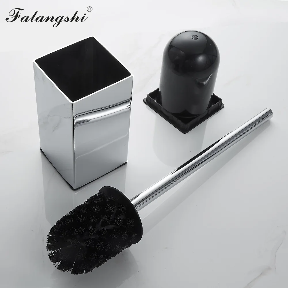bathroom toilet brush holder set black square clean tool durable vertical toilet brush bathroom cleaning accessories wb8703 free global shipping