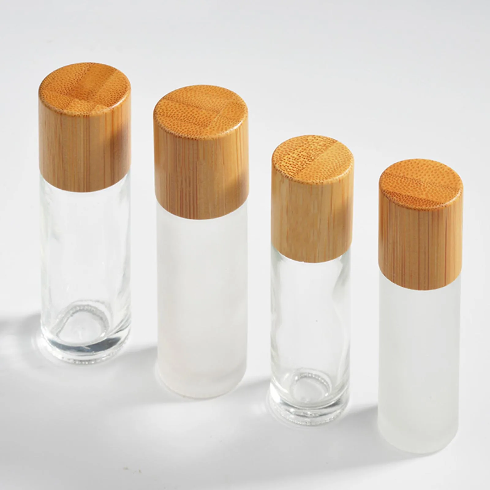 Масло рулон бутылки Стекло Эфирное коричневый прозрачный контейнер Матовая