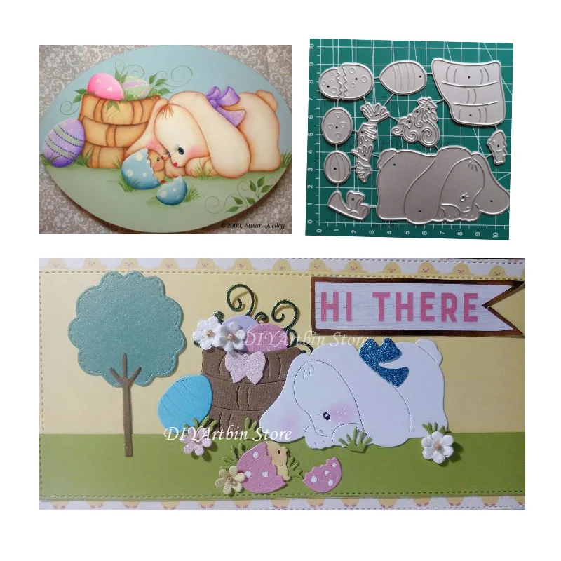 Новинка 2020 металлические пресс формы и скрапбукинг Spring Bunny Easter для изготовления