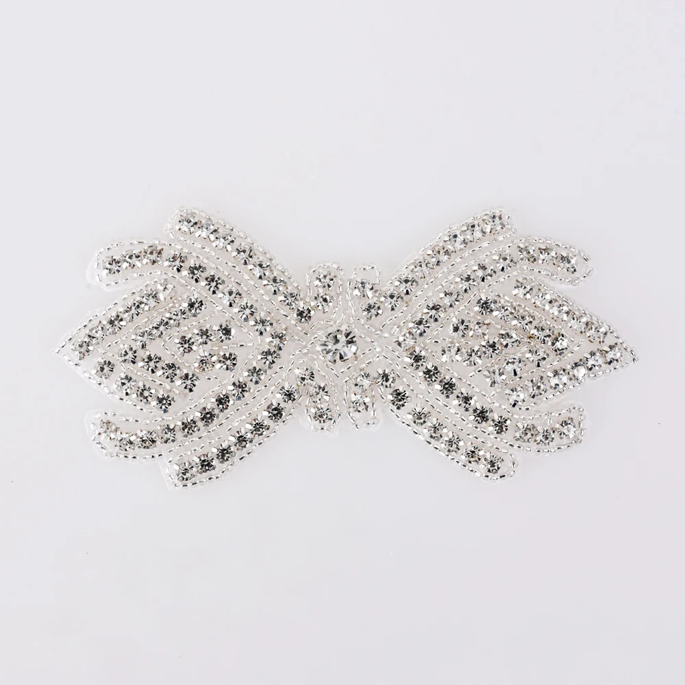 2 шт. отделка для свадебного платья с бантом и аппликацией из кристаллов детский