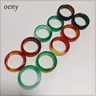Модное кольцо Oeny из натурального камня, кольцо унисекс из черного, зеленого, красного агата, кольцо на палец, обручальное кольцо, рождественские шармы, ювелирные изделия, подарки