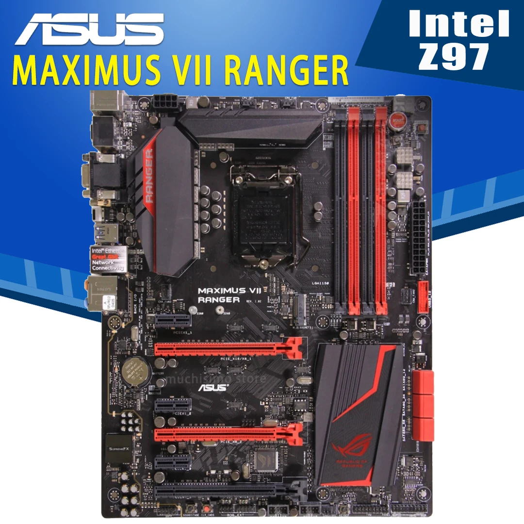 Verkaufen LGA 1150 Asus MAXIMUS VII RANGER Motherboard DDR3 32GB Gaming PCI-E 3,0 M.2 VGA Unterstützung HIFI Desktop Intel Z97 Placa-Mãe Gaming