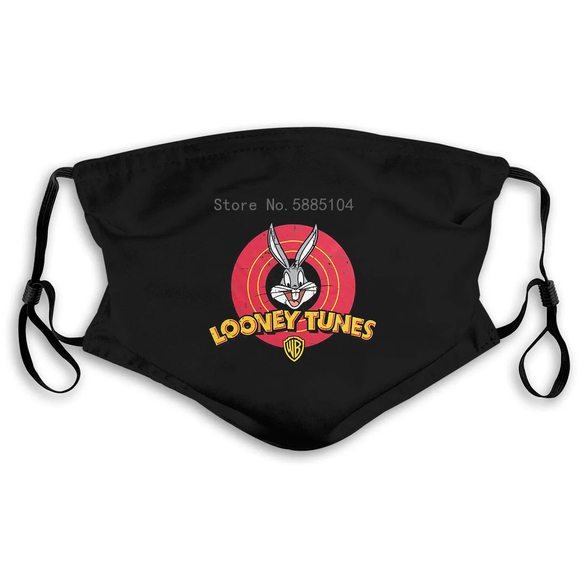 Looney Tunes логотип Bugs Bunny Даффи Дак Винтаж Toons официальная серая мужская маска для рта
