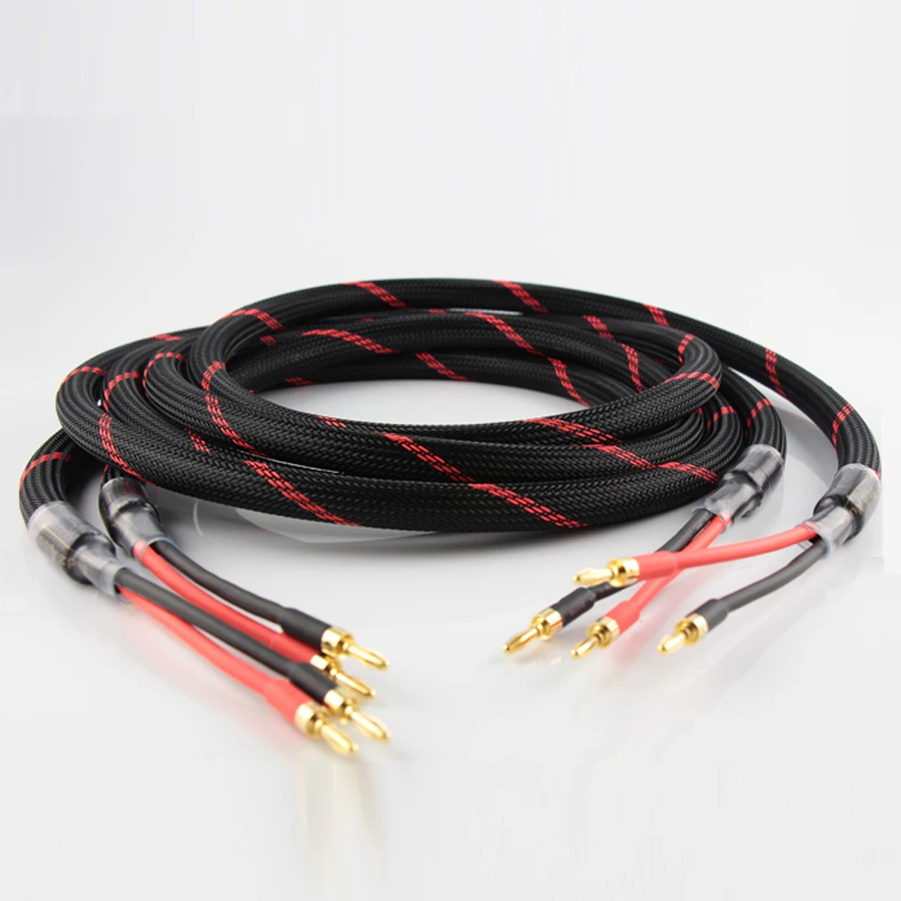 Кабель hi end 5N OCC для аудиоколонок из чистой меди|speaker cable|speaker cable spadescable speaker |
