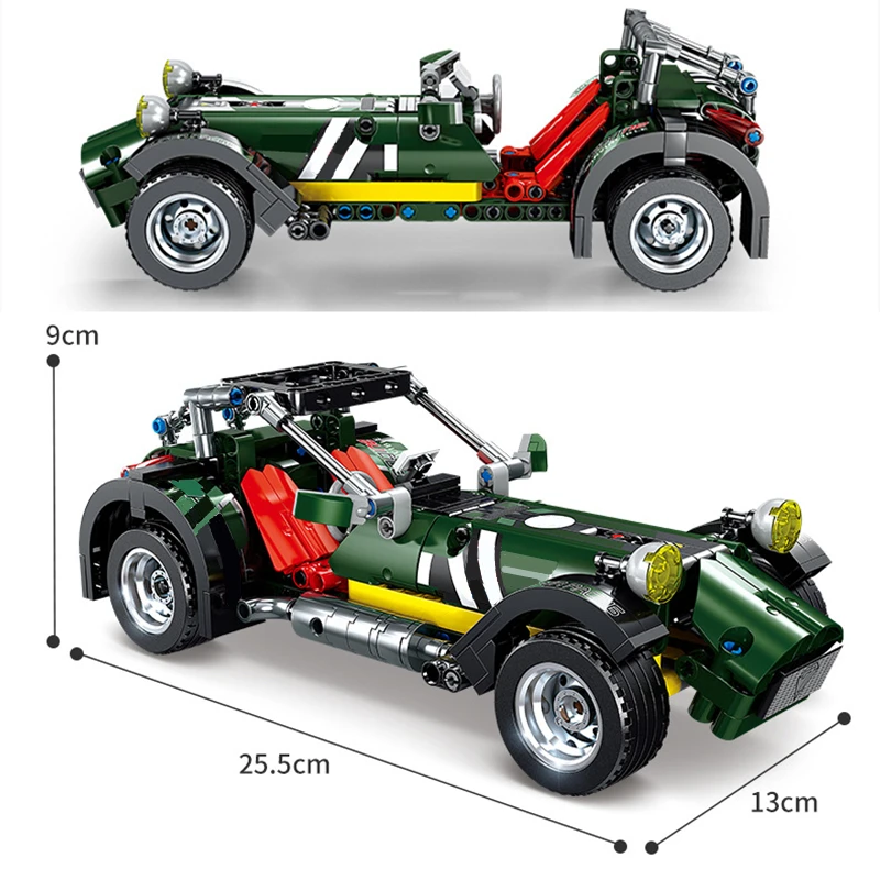

Новинка, высокотехнологичные строительные блоки Caterhams Super 7, гоночный спортивный автомобиль, креативная классическая модель, игрушки для детей, подарки