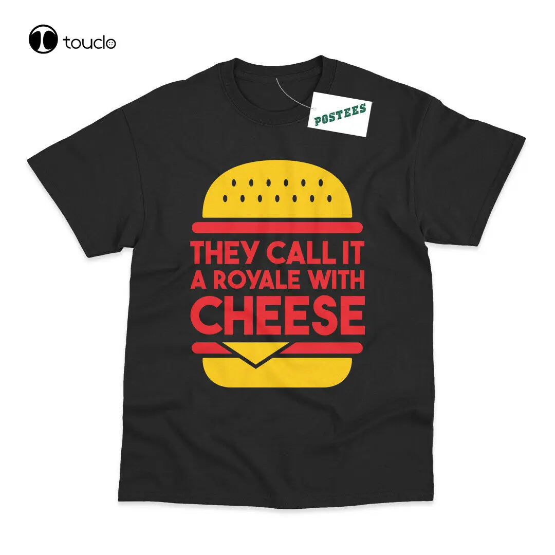 

Royale With Cheese Inspired By Pulp Fiction Printed T-Shirt womens black shirt