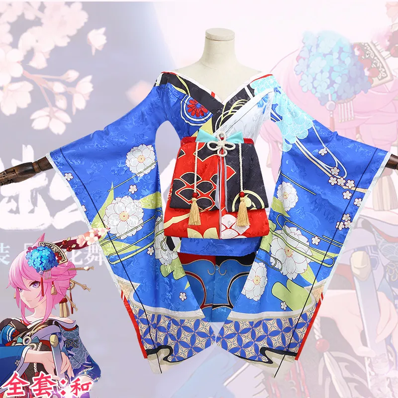 

Anime Honkai Impact 3rd Yae Sakura Cosplay Costume Dancer Kimono Style Dress Halloween Costumes for Women Fancy Party Dress