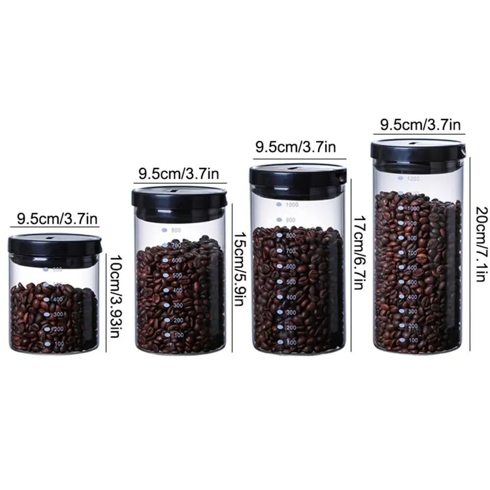 Банка для хранения еды стеклянная банка с герметичной бамбуковой крышкой чая