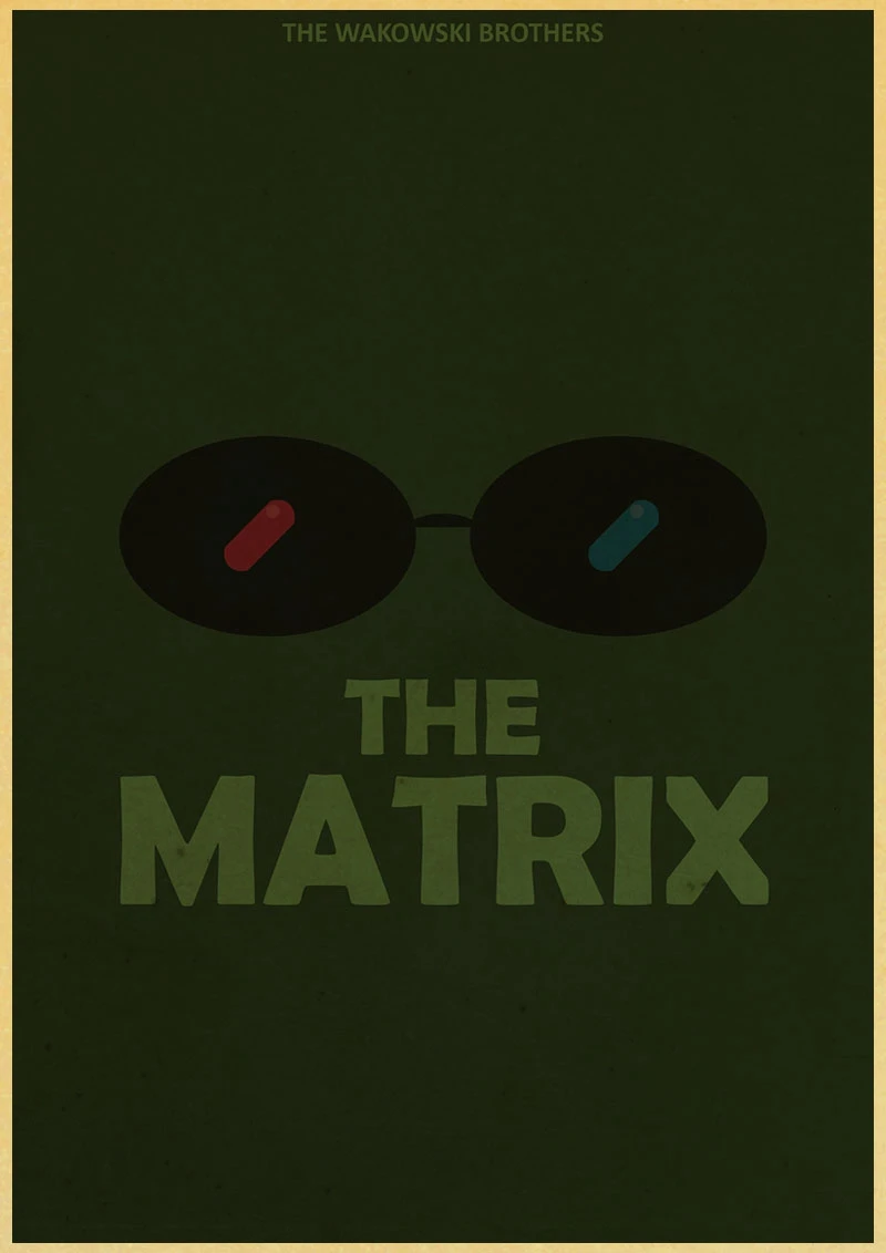 

classic movie The Matrix Keanu Reeves Neo Retro Poster Vintage poster Wall Decor For Home Bar Cafe interior painting