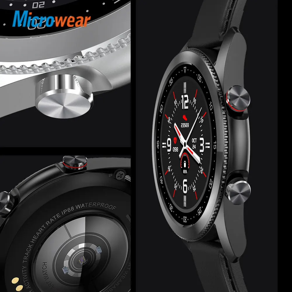 microwear l19 smart watch dial call ecg ip68 waterproof blood pressure heart rate fitness tracker smartwatch l13 l15 l16 free global shipping