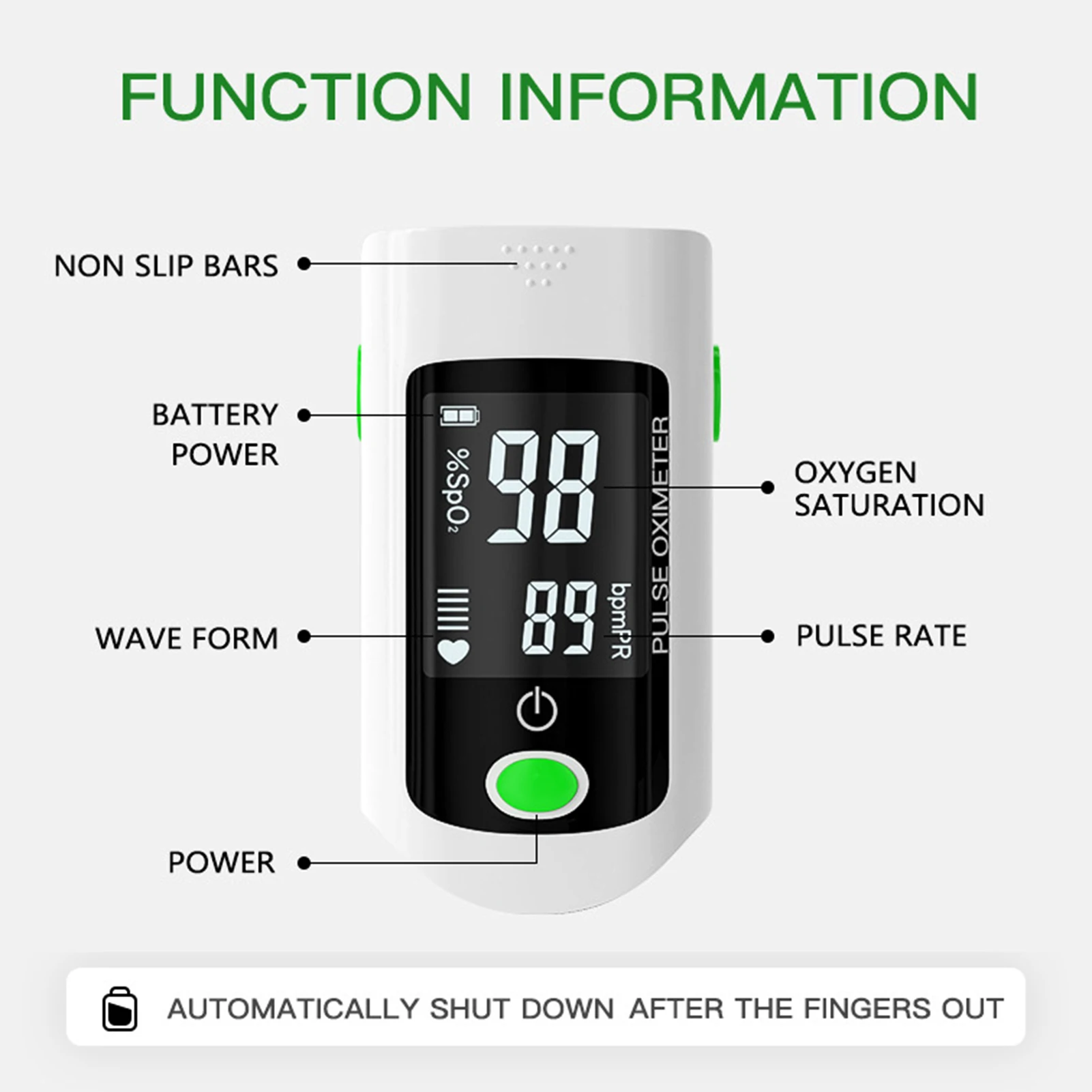 Digital Fingertip Pulse Oximeter LED Display SpO2 Monitor Portable Rate Measuring Oxygen Saturation For Healthy | Красота и здоровье