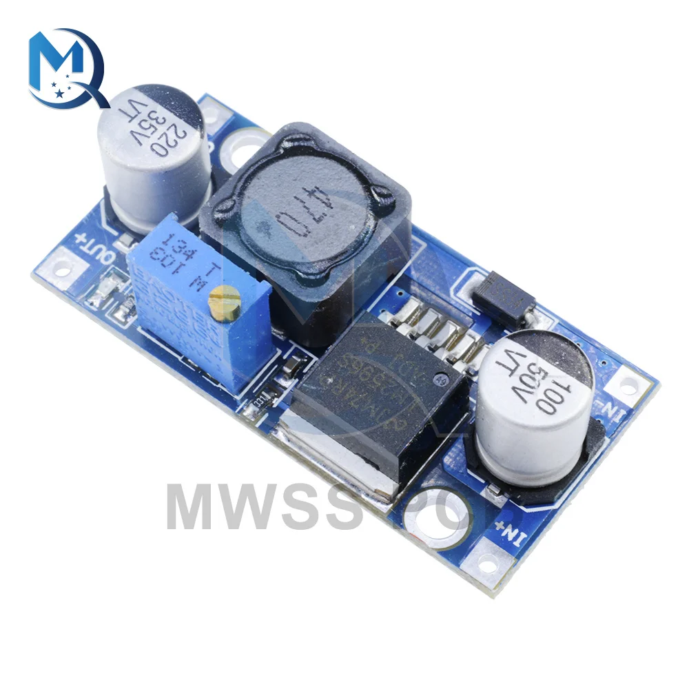 

2Pcs DC-DC 3.2V-40V To 1.25V-35V LM2596 Step Down Buck Converter Module Adjustable Power Supply Voltage Regulator 43x21x14mm