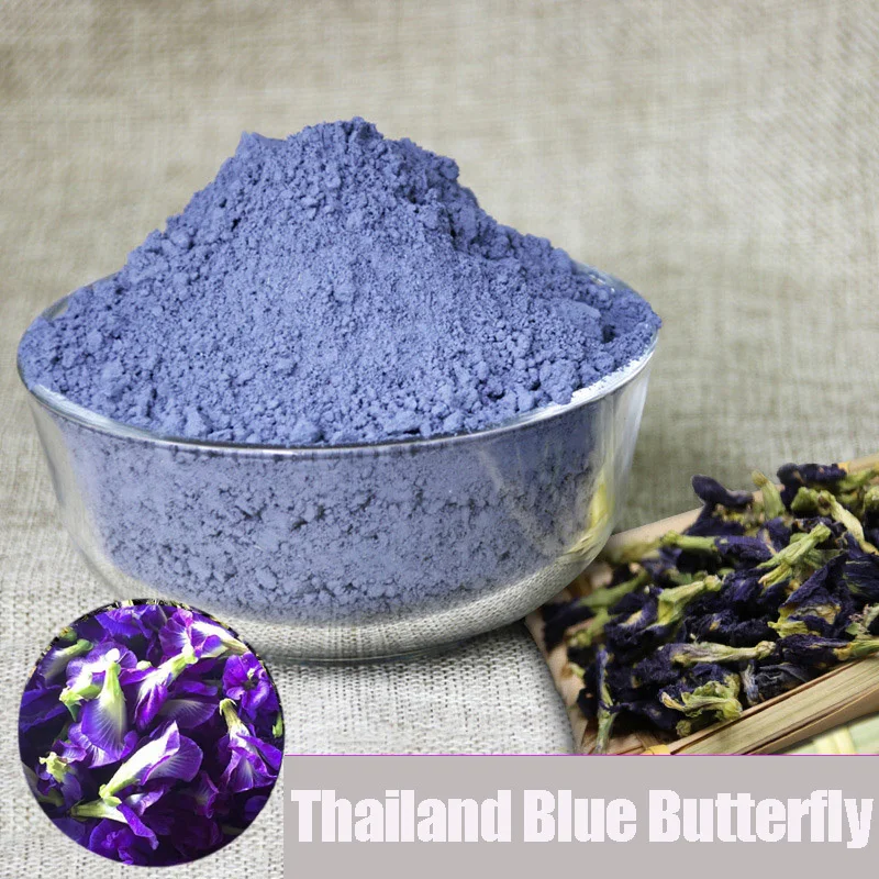 1 пакет 50 г Clitoria Terna Чай Пыльца цветок кухонная игрушка. Таиландский чай с голубыми