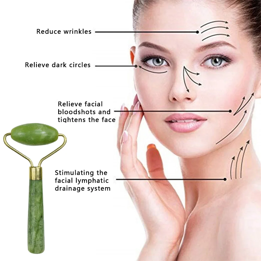 

Face Massager Jade Massager Natural Gua Sha Jade Stone Face Massager Beauty Thin Face Lift Anti Wrinkle Facial Skin Care Tools