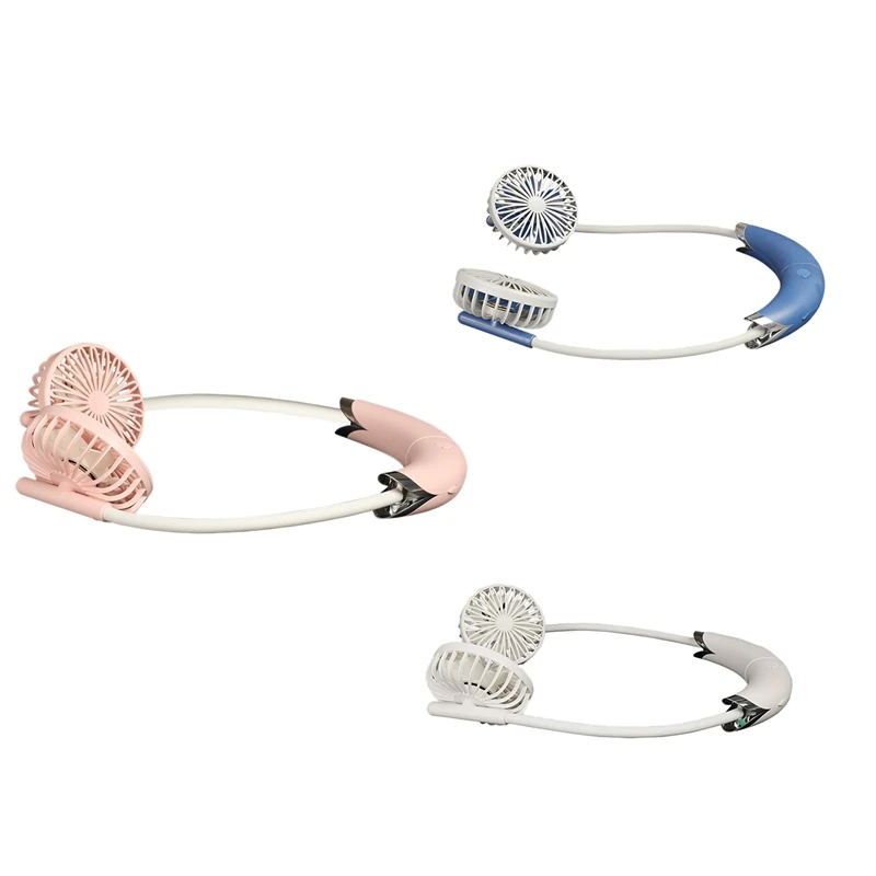 

Портативный шейный вентилятор, USB портативный съемный портативный свободный подвесной кулер с шейным ободом, спортивный вентилятор для пут...