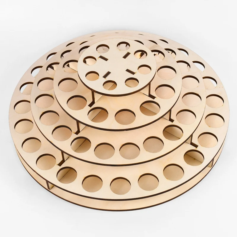 64 отверстия DIY деревянный органайзер для хранения эфирных масел подставка