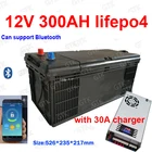 Литиевый аккумулятор GTK, 12 В, 12,8 В, 1200 Ач, Lifepo4, с bluetooth, BMS, приложение, для инверторной базовой станции Вт, для лодки, AGV RV + зарядное устройство 30 А