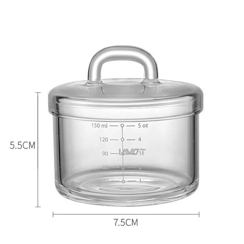 

150ML Glass Bowl with Lid Elegant Sugar Can Decorative Cookie Dish Buffet Storage Container Clear Measuring Tea or Coffee Cup