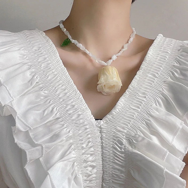

Женское ожерелье с пресноводным жемчугом, ожерелье до ключиц во французском ретро-стиле барокко, ювелирное изделие для женщин, 2021