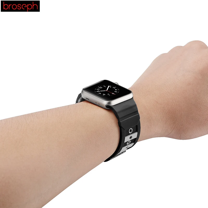 Силиконовый ремешок для iwatch 4 ремешка 44 мм 40 мм для мужчин и женщин браслет для apple watch 1 2 3 38 мм 42 мм ремешки для часов