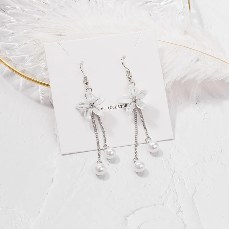 Женский небольшой свежий белый лепесток круг Форма Цветка удобный простой