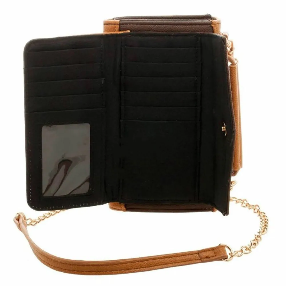 Кошелек из искусственной кожи маленькая квадратная сумка на цепочке для косплея