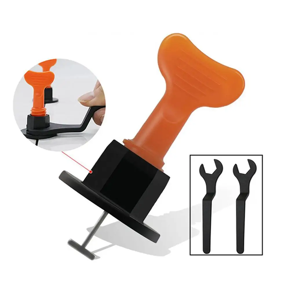 

Tile Leveling System Tool Accessories T-shaped Pins And Wrench Combine Tool Leveler Spacers Wall Floor Construction Tool Kit