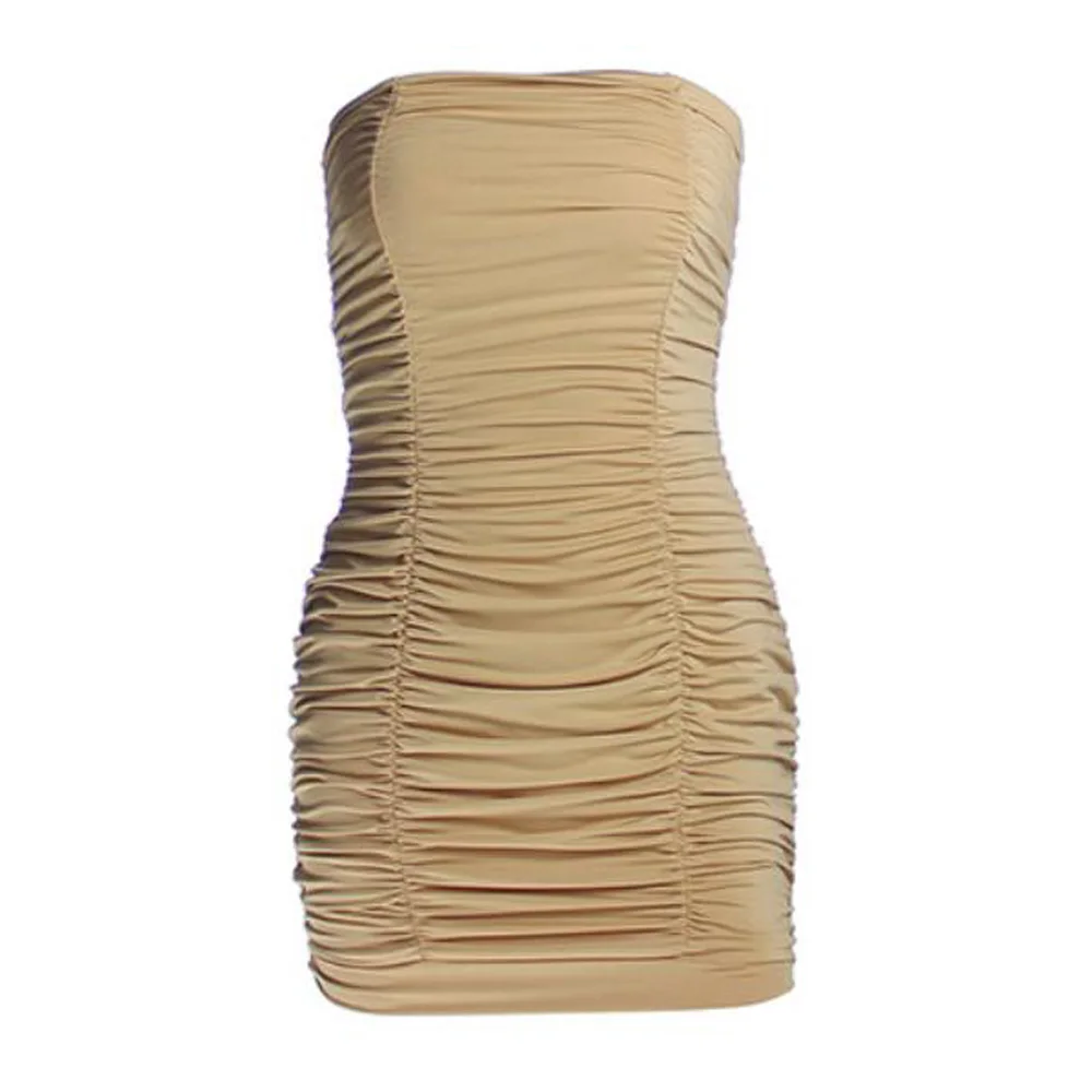 Женское пикантное облегающее мини-платье без бретелек модель 2021 года модное