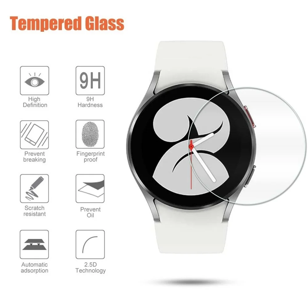 

Закаленное стекло для Samsung Galaxy Watch 5 40 мм 44 мм Pro, защитная пленка для часов 4 Classic 42 мм 46 мм, с защитой от царапин