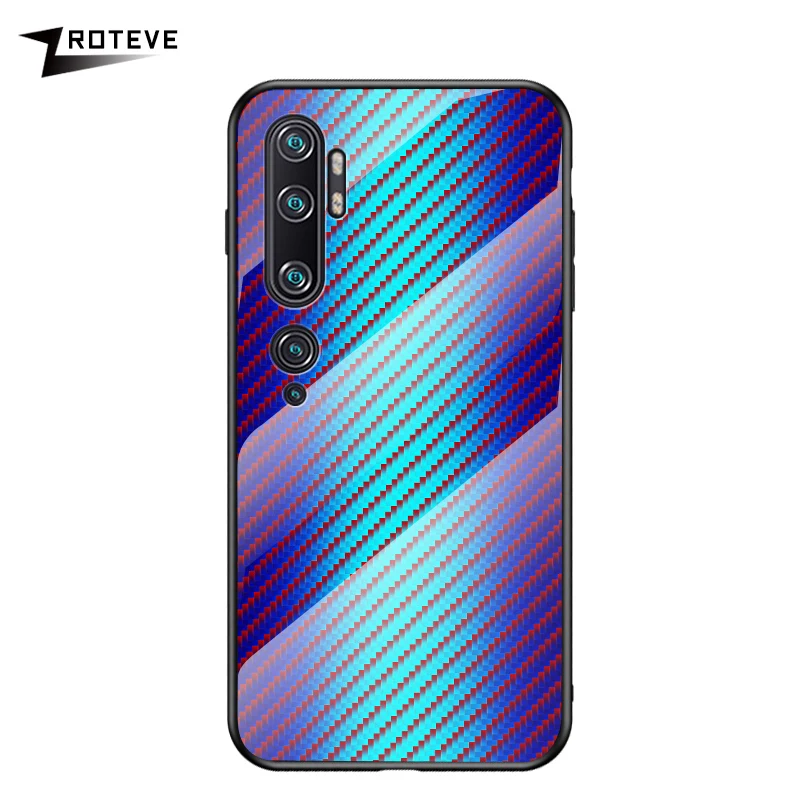 Blue 01 Note 10 Pro Чехол Zroteve силиконовая рамка стеклянная крышка для Xiaomi mi Note 10 чехол обесцвечивающее стекло задняя крышка Xia mi Xio mi Note 10 - Цвет: Blue 01