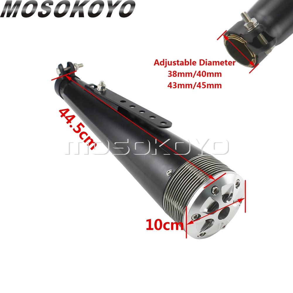 Глушитель выхлопной трубы для мотоциклов 45 см универсальный 37-45 мм | Автомобили и