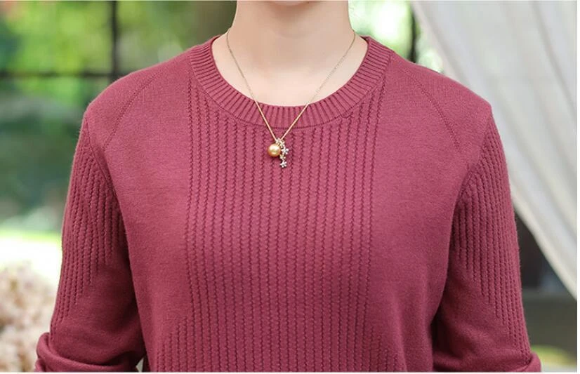 Осень-зима вязаные свитера и пуловеры с длинным рукавом женский джемпер трико