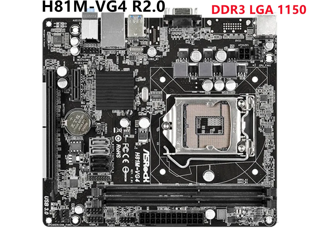 Для ASRock H81M-VG4 R2.0 компьютер USB3.0 SATAIII материнская плата LGA 1150 DDR3 H81 десктопная |